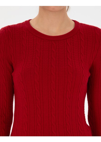 Kadın Kırmızı Ex. Slim Fit Kazak 50316334-VR030