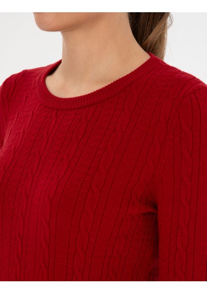 Kadın Kırmızı Ex. Slim Fit Kazak 50316334-VR030