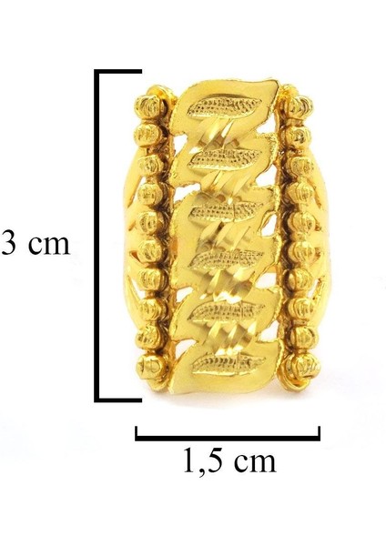 Çelik Yüzük Altın Kaplama Dorikalı Kaburga YZK-484 fırsatları