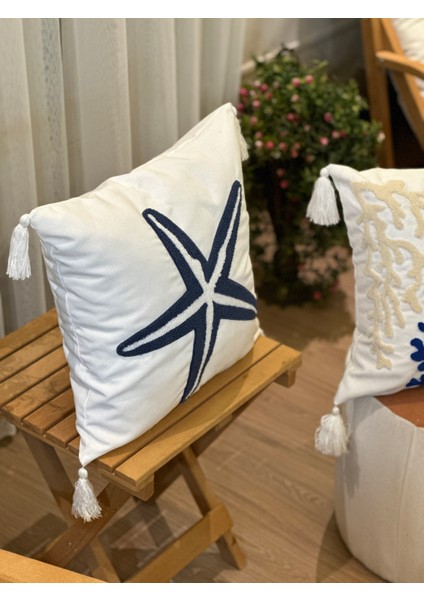 Tekli Punch Işlemeli Nakışlı Dekoratif Premium Kırlent Kılıfı fırsatları