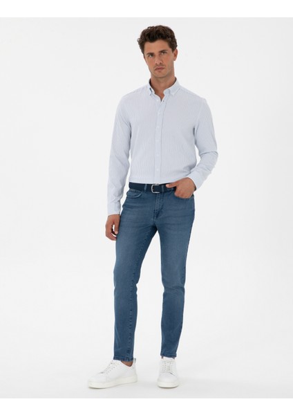 Erkek Mavi Slim Fit Jean Pantolon 50315272-VR036