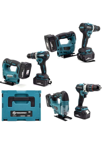 PH270 Akülü Kömürsüz Motor 2li Set Ayarlanabilir Dekupaj Testere ve Çelik Mandren Vidalama Matkap 36V 5AH (Mavi) modelleri