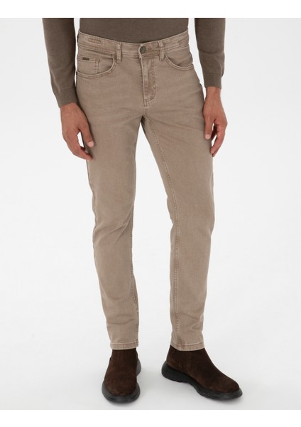 Erkek Bej Slim Fit Jean Pantolon 50315264-VR011 fiyatları