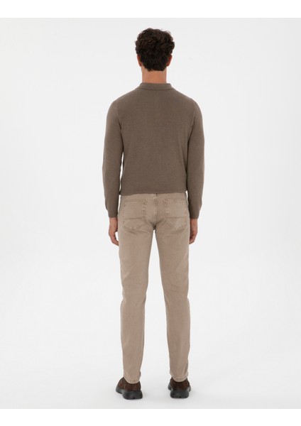Erkek Bej Slim Fit Jean Pantolon 50315264-VR011 fırsatları
