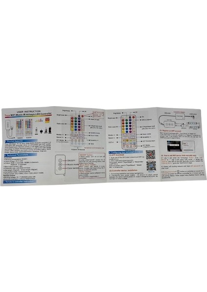 Tuya Destekli Wifi Kontrollü RGB Şerit Led Kontrol Cihazı 5-24V