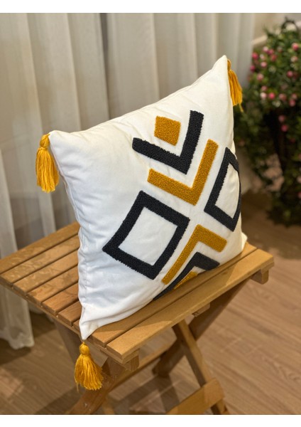 Tekli Punch Işlemeli Nakışlı Dekoratif Premium Kırlent Kılıfı modelleri