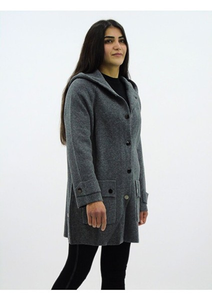 Kapüşonlu Zımba Düğmeli Ceket fiyatları