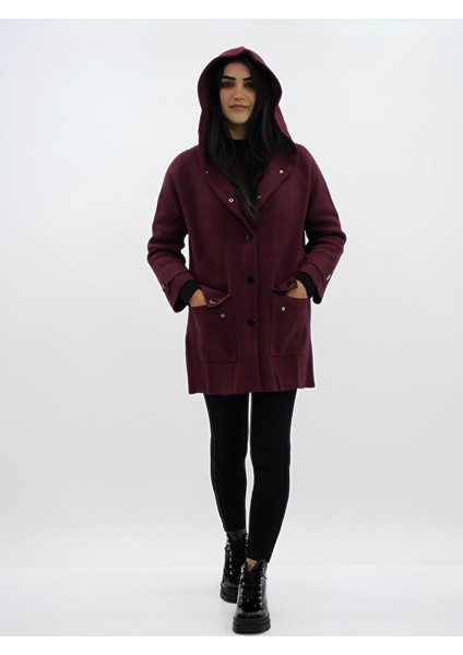 Kapüşonlu Zımba Düğmeli Ceket fırsatları