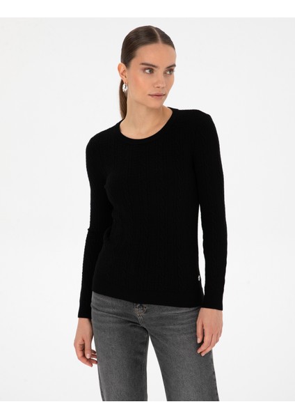 Kadın Siyah Ex. Slim Fit Kazak 50316334-VR046 modelleri