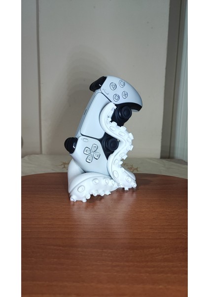 ahtapot Temalı Dekoratif Dualsense Standı – Şık ve Eğlenceli Oyun Konsolu Aksesuarı