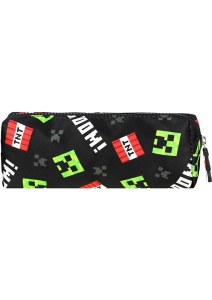 Minecraft Siyah Üçlü Erkek Çocuk İlkokul Okul Çantası Seti Su Geçirmez (Çanta Termal Beslenme Çantası Kalemlik) fırsatları