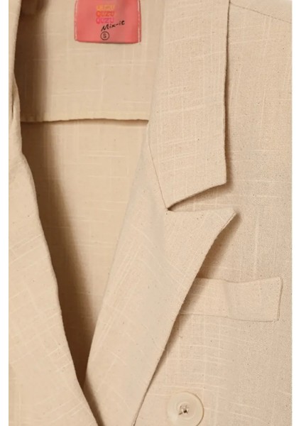 Önü Düğme Detaylı Uzun Kollu Blazer Ceket fiyatları