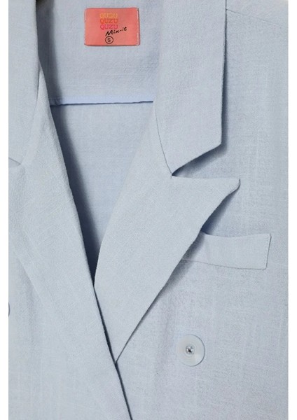 Önü Düğme Detaylı Uzun Kollu Blazer Ceket fiyatları