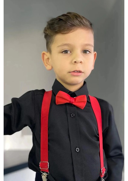 23 Nisan 19 Mayıs 10 Kasım 29 Ekim Özel Gün Erkek Çocuk 3lü Takım Gömlek Pantalon Askı Papyon Takım