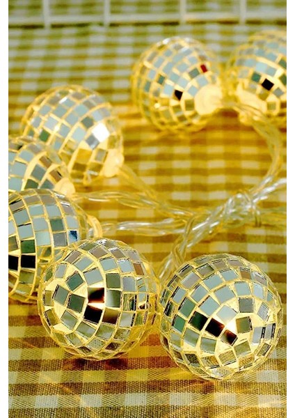 Özel Tasarım Premium Kaliteli Dekoratif Parti Yılbaşı Süsü Pilli 2m 10 LED Disko Toplu LED modelleri