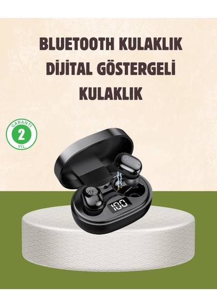 LED Ekranlı Şarjlı Kablosuz Kulak Içi Kulaklık