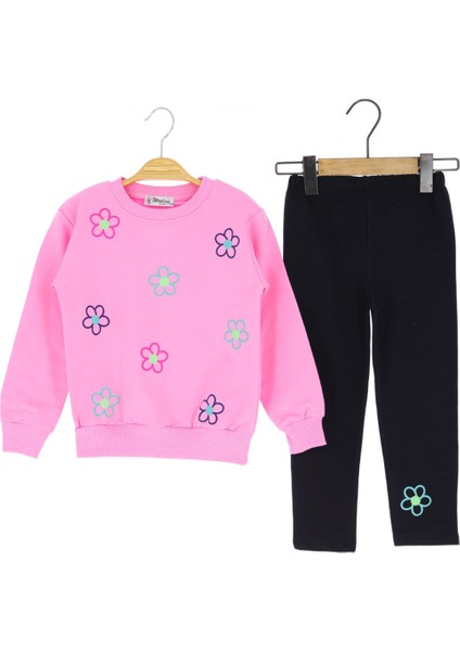 Kız Çocuk Takım Papatya Baskılı