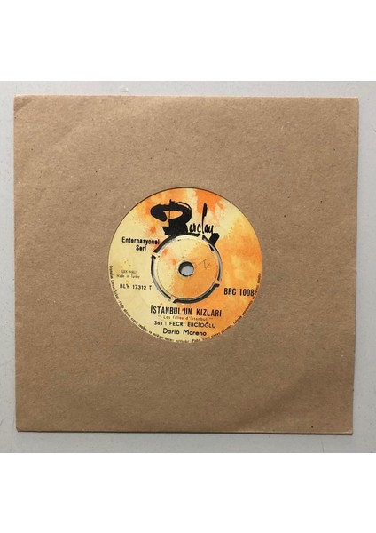 Dario Moreno Istanbul'un Kızları - Mesut Ol Sen 45 Lik Plak (Orjinal Dönem Baskı 45 Lik Plak)