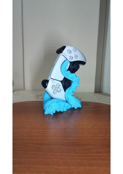 ahtapot Temalı Dekoratif Dualsense Standı – Şık ve Eğlenceli Oyun Konsolu Aksesuarı