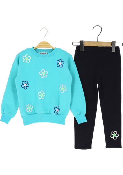 Kız Çocuk Takım Papatya Baskılı