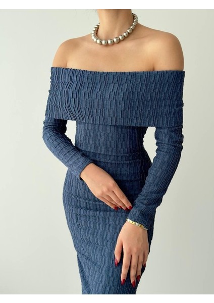 Ovieda Madonna Yaka Elbise