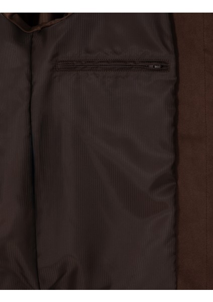 Erkek Kahverengi Suni Deri Ceket 50318152-400