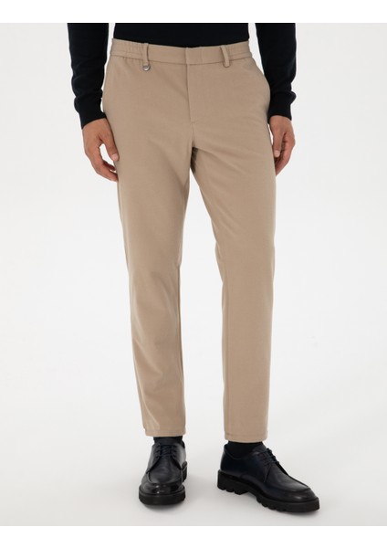 Erkek Bej Slim Fit Flanel Dokulu Kumaş Pantolon 50317639-VR011 fiyatları