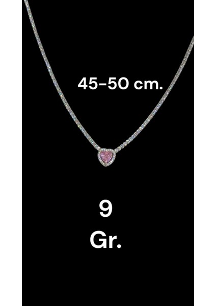 Kalp Taşlı 925 Ayar Gümüş Zirkon Kolye fiyatları