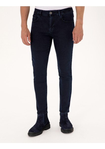 Erkek Lacivert Slim Fit Jean Pantolon 50315248-VR033 fiyatları