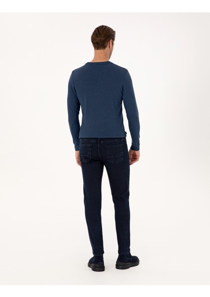 Erkek Lacivert Slim Fit Jean Pantolon 50315248-VR033 fırsatları