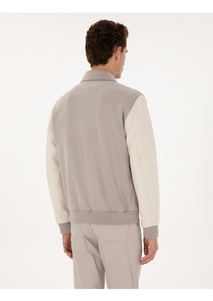 Erkek Gri Suni Deri Ceket 50318155-570 indirimleri