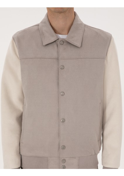 Erkek Gri Suni Deri Ceket 50318155-570