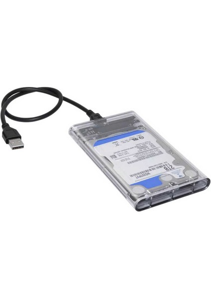 2.5 Inç Sata USB HDD SSD Harddisk Kutusu - Şeffaf - Mini USB Girişli fiyatları