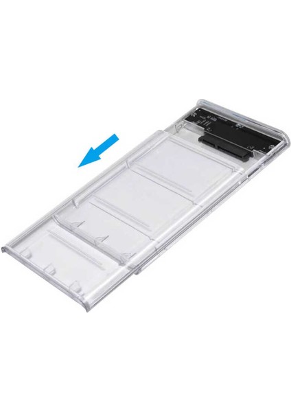 2.5 Inç Sata USB HDD SSD Harddisk Kutusu - Şeffaf - Mini USB Girişli indirimleri