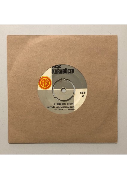 Neşe Karaböcek O Ağacın Altını Şimdi Anıyormusun - Boş Gönül Kuşsuz Kafes 45 Lik Plak (Orjinal 1972 Dönem Baskı 45 Lik Plak)
