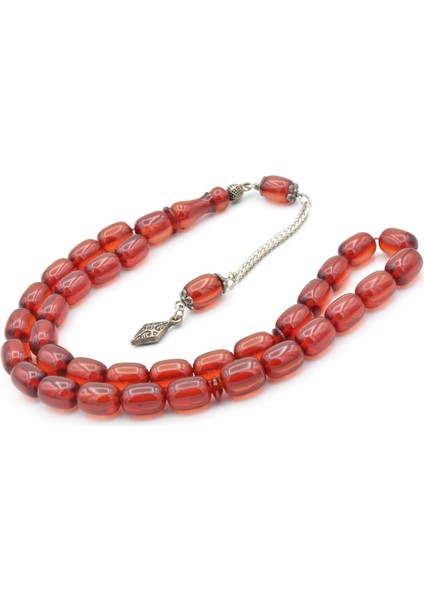 Gümüş Kaplamalı Kapsül Kesim Kırmızı Katalin Tesbih fiyatları