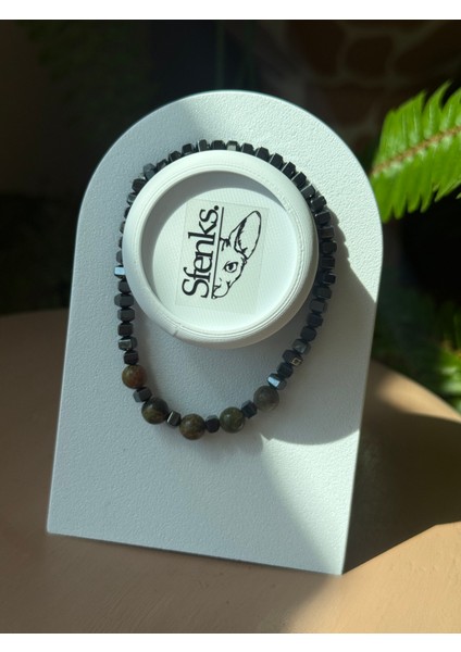 Doğal Taş Bileklik - Hematit - Malakit - Unisex Bileklik fiyatları