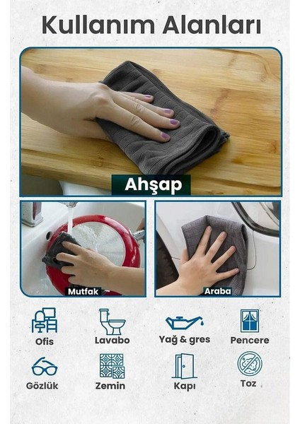 Mikrofiber Genel Temizlik Bezi 40X40 Gri fiyatları