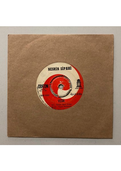 Nesrin Sipahi Veda - Kimi Dertten Içermiş 45 Lik Plak (Orjinal 1965 Dönem Baskı 45 Lik Plak)