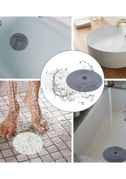 Koku Önleyici Silikon Mat Mutfak Banyo Lavabo Balkon Gider Tıpası Tıkacı Kapağı 1 Adet Renkli