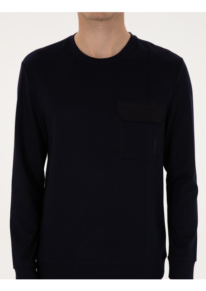 Erkek Lacivert Regular Fit Sweatshirt 50315760-VR033