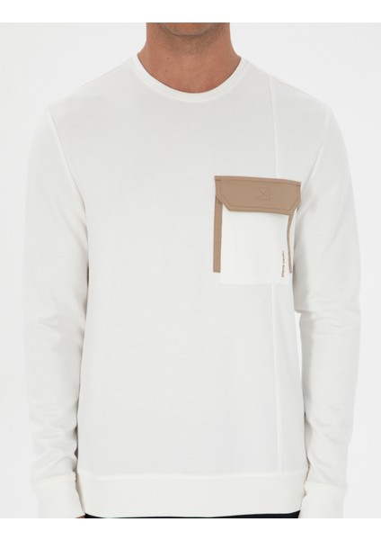 Erkek Ekru Regular Fit Sweatshirt 50315760-VR019