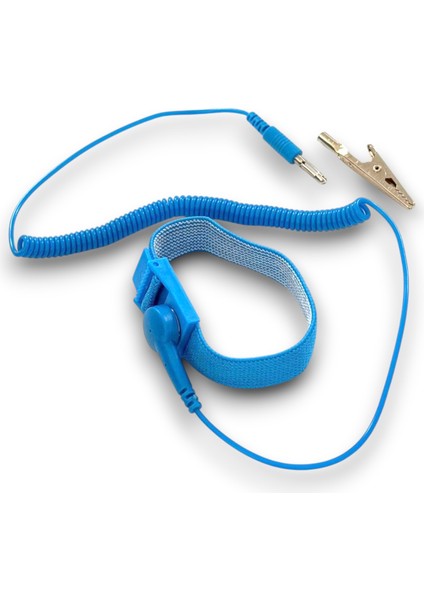 Esd Antistatik Mavi Bileklik Kablolu 1.8mt fiyatları