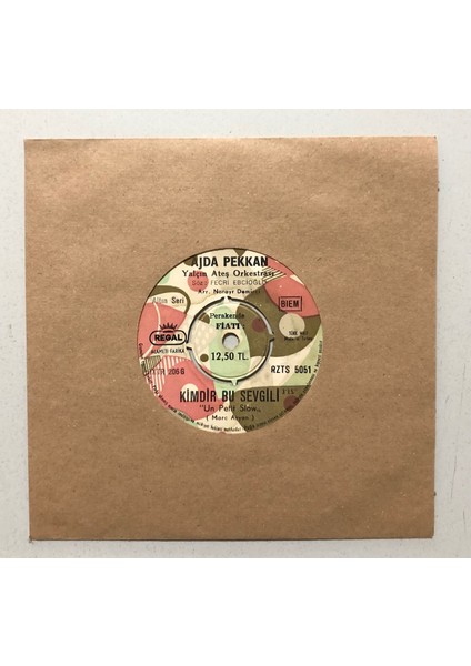 Ajda Pekkan Onu Bana Bırak - Kimdir Bu Sevgili 45 Lik Plak (Orjinal 1968 Dönem Baskı 45 Lik Plak)