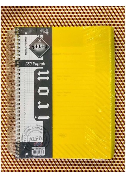 Iron 280 Yaprak 5+1+1 Defter