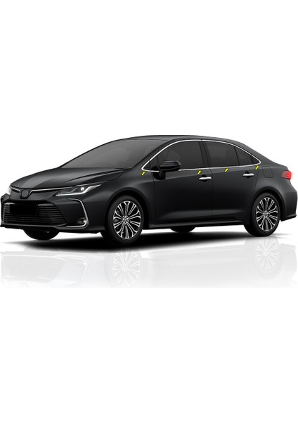 Toyota Corolla 2023 Krom Cam Çıtası Tam Tur 12 Parça fiyatları