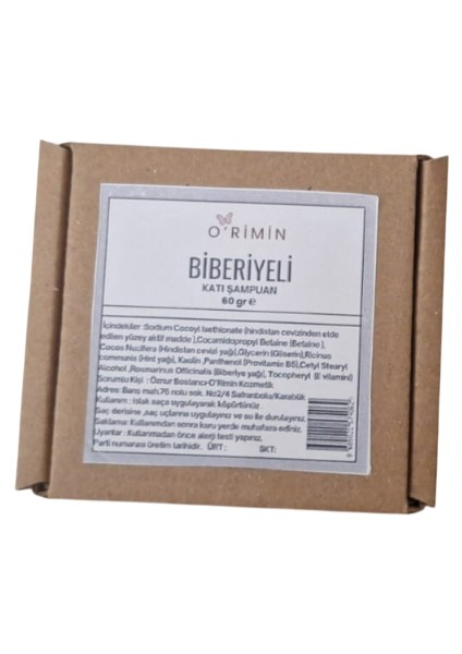 Biberiyeli Katı Şampuan -60 gr | Saç Dökülmesine Karşı Doğal Çözüm |Yağlanma -Kepeklenme Karşıtı| Çevre Dostu & Plastik Içermez fiyatları