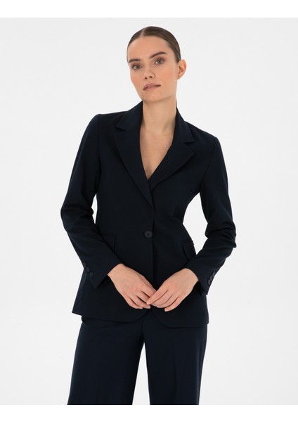 Kadın Lacivert Slim Fit Ceket 50319423-VR033