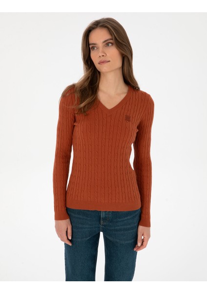 Kadın Tarçın Ex. Slim Fit Basic Kazak 50317062-VR191 modelleri