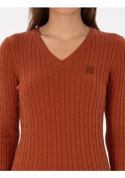 Kadın Tarçın Ex. Slim Fit Basic Kazak 50317062-VR191